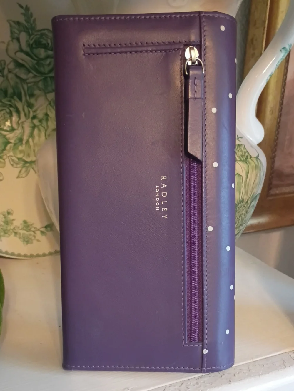 Radley london purple gingerbread Christmas dogs snow wallet